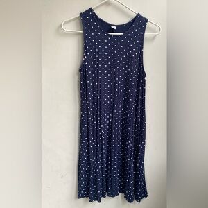 Women’s Old Navy size medium Navy Blue and White Polka Dot Dress